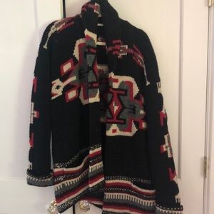 Vintage Ralph Lauren wool blanket sweater one size